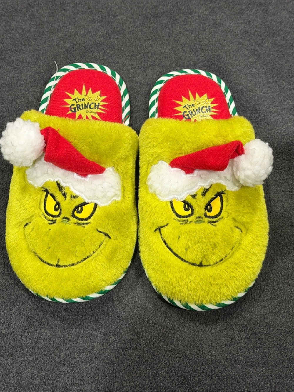 The Grinch Plush Kids One-Piece Footies in Lime Green